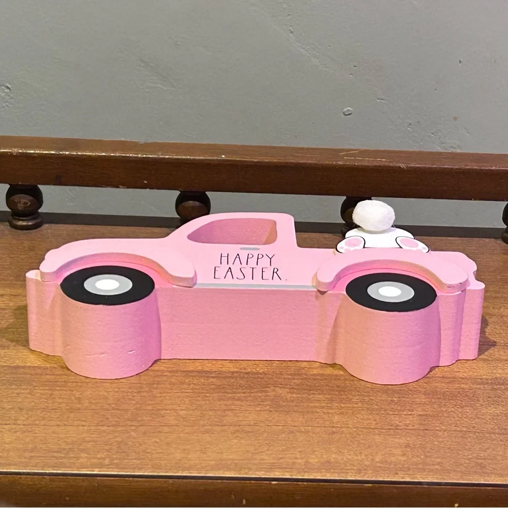 Rae Dunn Pink Happy Easter Truck NWTS